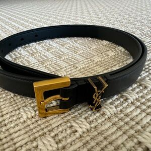 LIKE NEW ONLY WORN 2X!!! 
YSL CASSANDRE THIN BELT Women’s Size 90